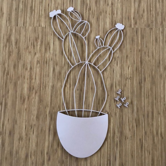Baby Pink 3D Cactus Wall Decor